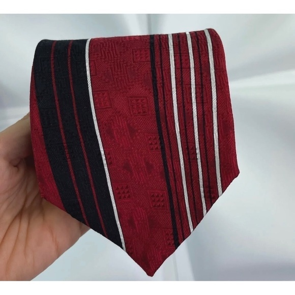 Oscar de la Renta Mens Silk Blue Red Paisley Geometric Ties Mickey Coca Cola Lot - Picture 3 of 15